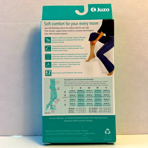 Juzo, NIB Soft Compression Thigh-HighStockings 20-30 mmHg. 2001AGFFSB10III Black - Picture 2 of 4